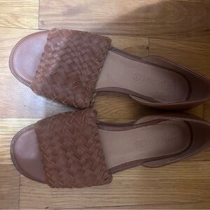 Madewell Brown Woven Slide Sandals